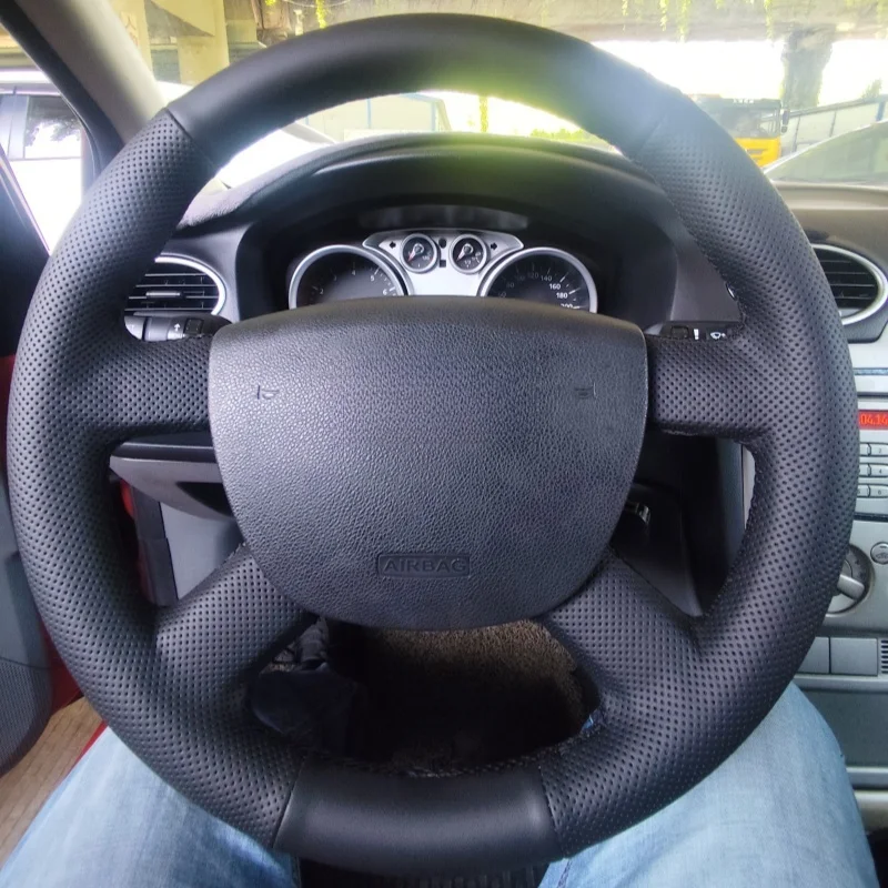 Натуральный кожаный чехол на руль автомобиля для Ford Kuga Focus 2 C-MAX Transit 2005 2006 2007-2011, чехол на ручку, автомобильные аксессуары
Натуральный кожаный чехол на руль автомобиля для Ford Kuga Focus 2 C-MAX Transit 2005 2006 2007-2011, чехол на ручку, автомобильные аксессуары