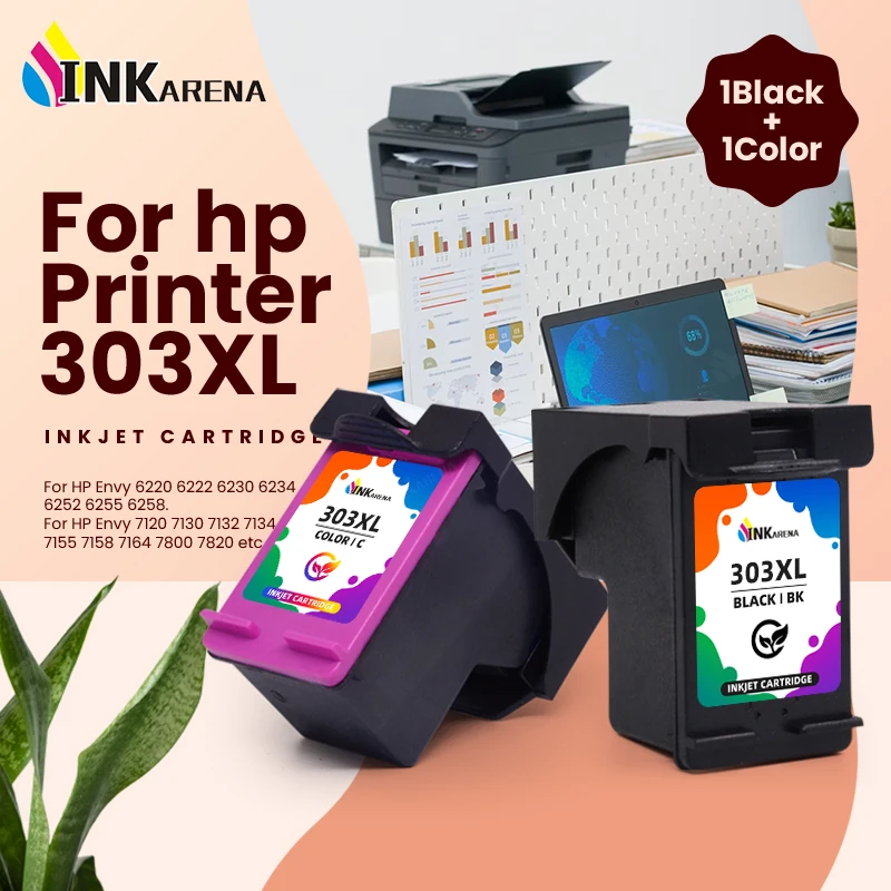 Inkarena Remanufactured For HP303 Compatible Ink Cartridge For HP 303 XL 303XL Envy 7820 7822 7830 7158 7132 7120 7164 Printer
Inkarena Remanufactured For HP303 Compatible Ink Cartridge For HP 303 XL 303XL Envy 7820 7822 7830 7158 7132 7120 7164 Printer