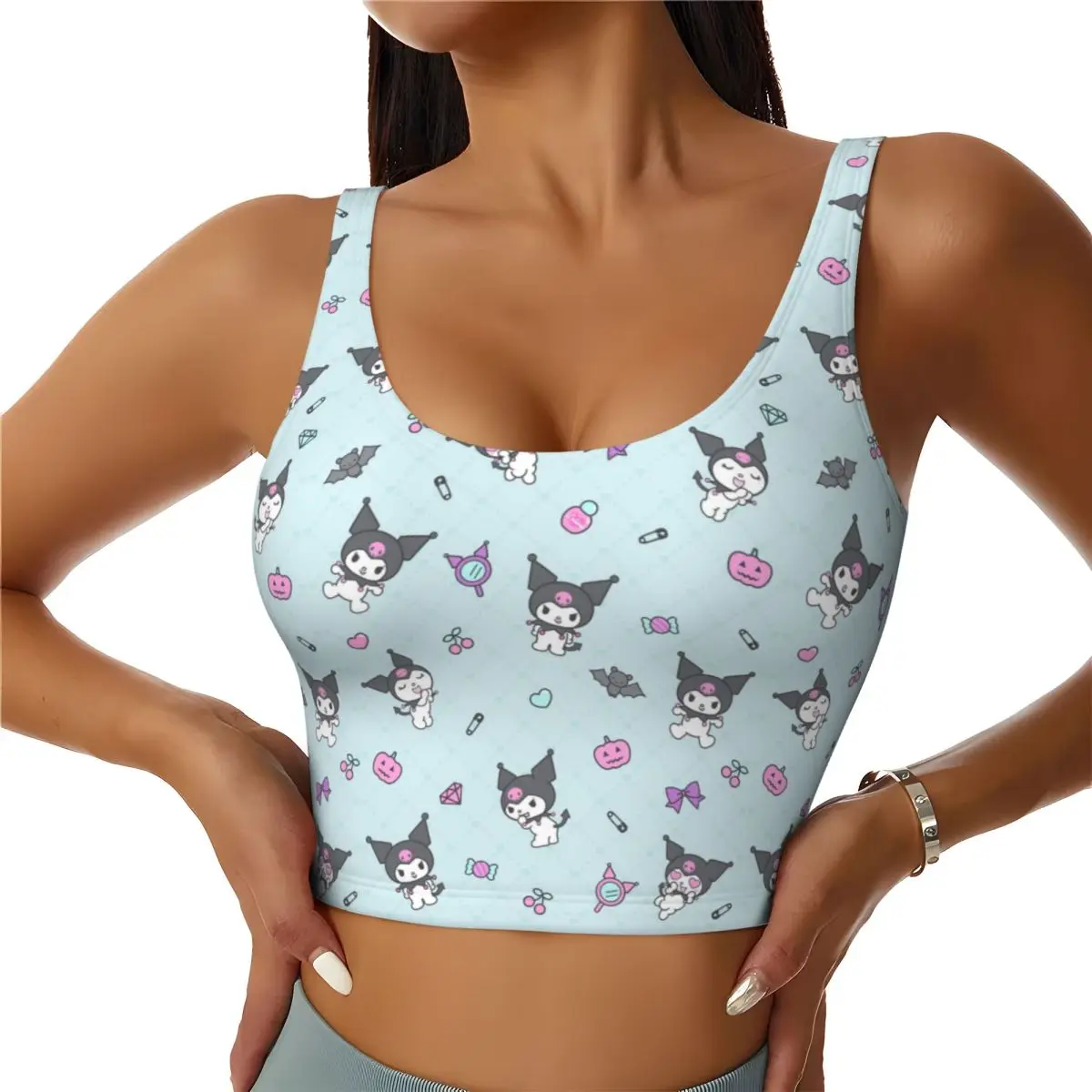 Custom Kuromi Cartoon Manga High Impact Sports Bras for Women Seamless Workout Yoga Crop Tank Tops
Custom Kuromi Cartoon Manga High Impact Sports Bras for Women Seamless Workout Yoga Crop Tank Tops