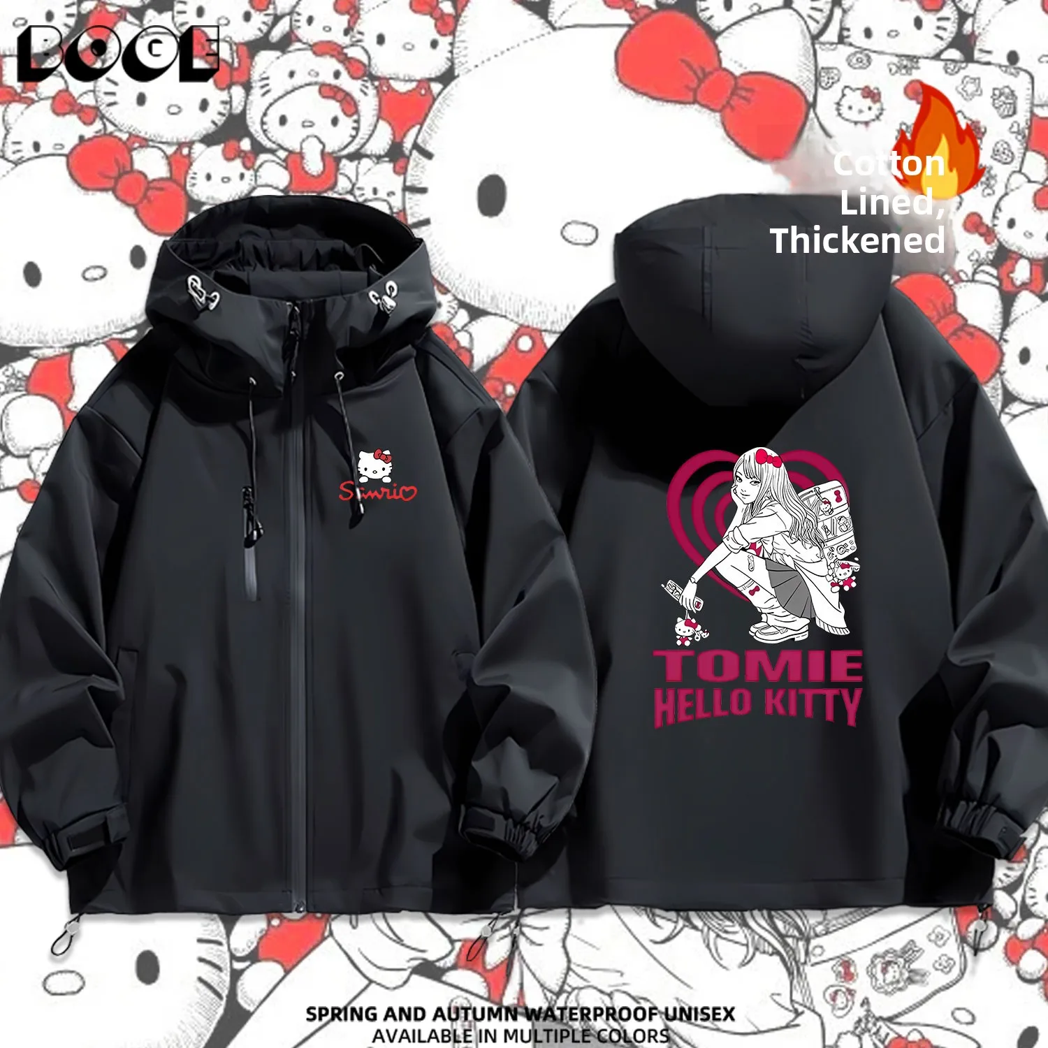 ex Thiened Cotton Hellokit Eitoharunii Jaet Outdoor Casual Sle Waterproof Polyester Fabric Spring Autumn Winter
ex Thiened Cotton Hellokit Eitoharunii Jaet Outdoor Casual Sle Waterproof Polyester Fabric Spring Autumn Winter