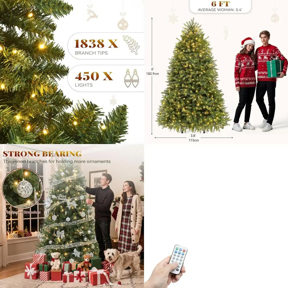 Рождественская елка с зеленым колокольчиком длиной 6 футов с дистанционным управлением и 11 режимами освещения для праздничного декора
Рождественская елка с зеленым колокольчиком длиной 6 футов с дистанционным управлением и 11 режимами освещения для праздничного декора