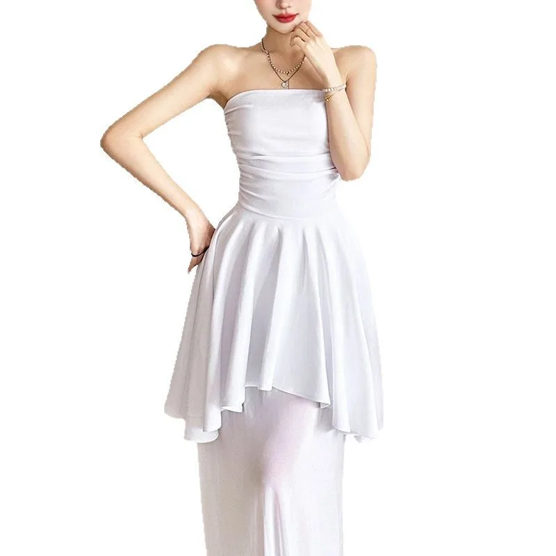 European and American Style2025Spring New Women's Solid Color Sleeveless Tight Irregular Layered Dress
European and American Style2025Spring New Women's Solid Color Sleeveless Tight Irregular Layered Dress