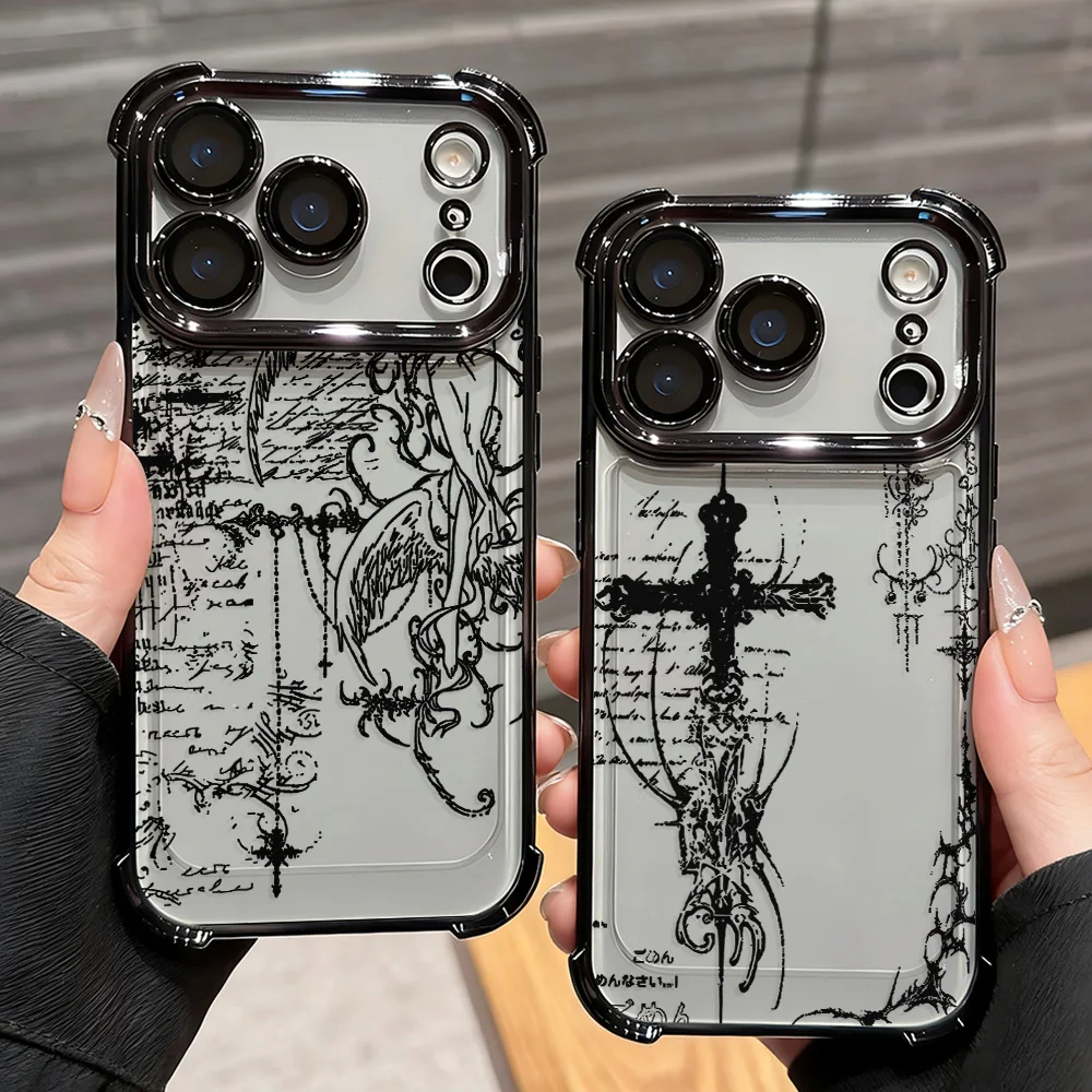 Cool Dark Gothic Cross Plating Phone Case For iPhone 17 17e 16e 16 15 14 13 12 11 Pro Max XSMax Mini Air Plus Anti-Fall Airabag
Cool Dark Gothic Cross Plating Phone Case For iPhone 17 17e 16e 16 15 14 13 12 11 Pro Max XSMax Mini Air Plus Anti-Fall Airabag