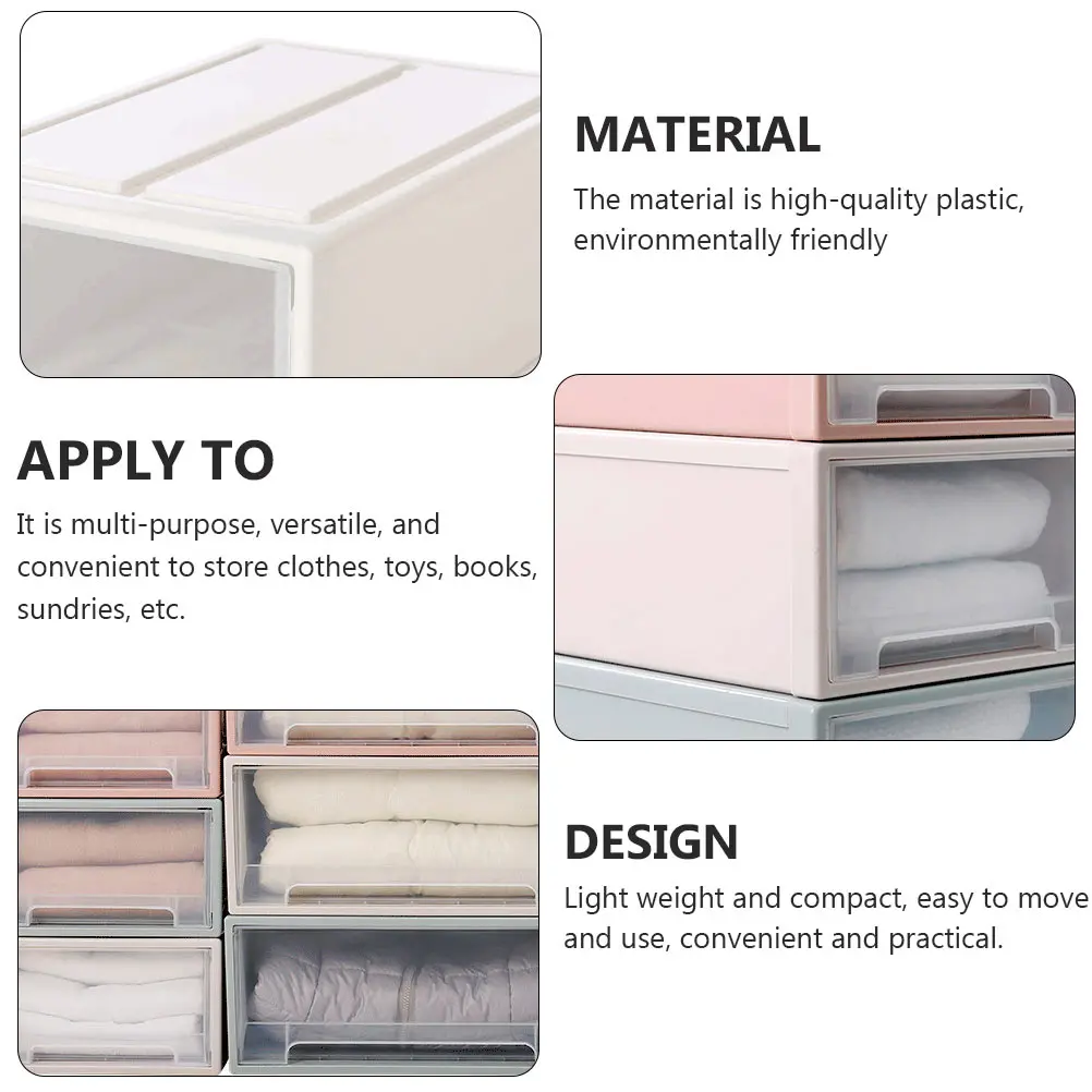 1pc Stackable Transparent Plastic Storage Boxes Drawer Type Clothes Shoes Organizer Household Container For Home
1pc Stackable Transparent Plastic Storage Boxes Drawer Type Clothes Shoes Organizer Household Container For Home