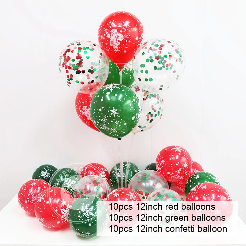 30pcs Christmas Latex Balloons Gold Green Balloon Colorful Paper Scraps Helium Balloon Birthday Party Children's Wedding Decor
30pcs Christmas Latex Balloons Gold Green Balloon Colorful Paper Scraps Helium Balloon Birthday Party Children's Wedding Decor