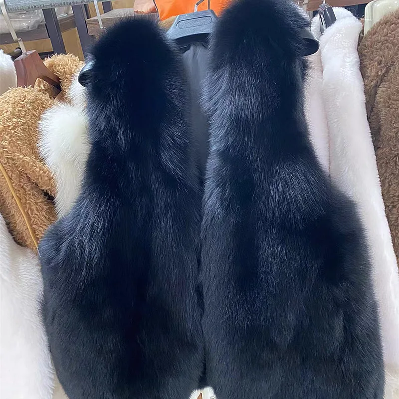2024 Haining fur winter new full leather fox fur vest fur vest medium length women's jacket
2024 Haining fur winter new full leather fox fur vest fur vest medium length women's jacket