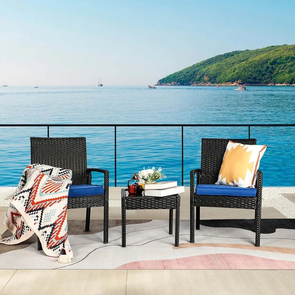 Wicker Patio Chairs Outdoor Furniture Outdoor Garden Swings Patio Furniture Set 3 Piece Blue
Wicker Patio Chairs Outdoor Furniture Outdoor Garden Swings Patio Furniture Set 3 Piece Blue