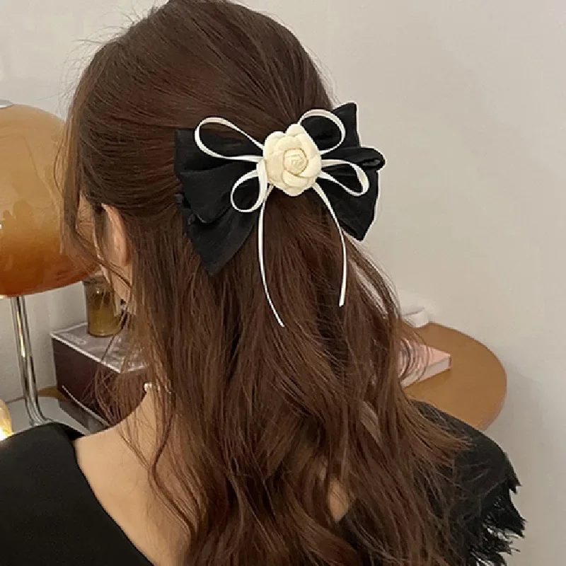Elegant Ribbon Flower Camellia Hairpin Fabric Bow Spring Clip Hair Clips for Women Headwear Hair Bows Korean Hair Accessories
Elegant Ribbon Flower Camellia Hairpin Fabric Bow Spring Clip Hair Clips for Women Headwear Hair Bows Korean Hair Accessories