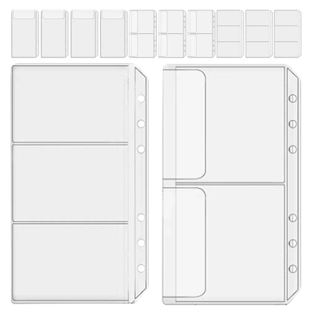 12Pcs A6 PVC Transparent Binder Pockets Lightweight Strong Loose Leaf Card Organizer Pouches for Office School Receipt Filing
12Pcs A6 PVC Transparent Binder Pockets Lightweight Strong Loose Leaf Card Organizer Pouches for Office School Receipt Filing