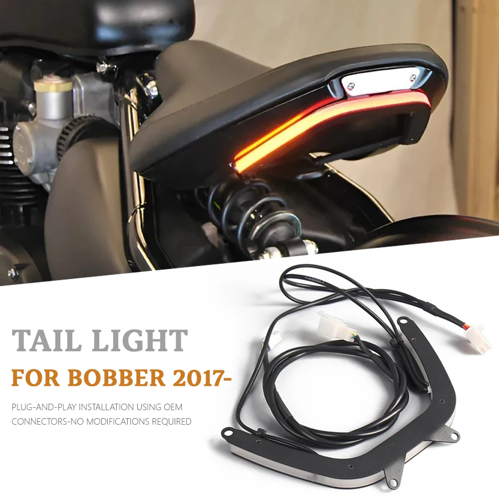 For Bonneville Bobber 2017- Motorcycle LED Tail light Brake Turn Signal Bobber Black 2018-2020 Accessories
For Bonneville Bobber 2017- Motorcycle LED Tail light Brake Turn Signal Bobber Black 2018-2020 Accessories