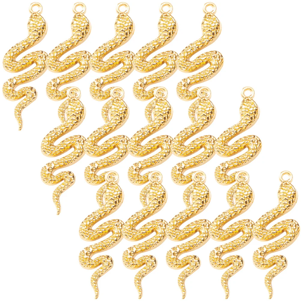 32 Pcs Snake Pendant Jewelry Charm Golden Zinc Alloy Accessories for Necklace Bracelet Keychain Making Holiday Gifts
32 Pcs Snake Pendant Jewelry Charm Golden Zinc Alloy Accessories for Necklace Bracelet Keychain Making Holiday Gifts
