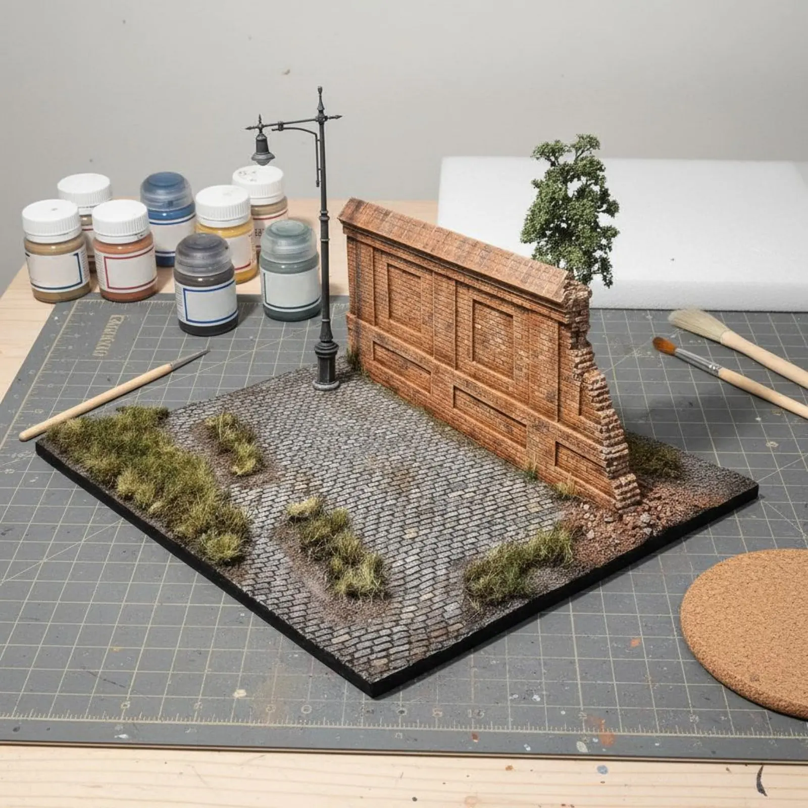 WW2 City Corner Scene Resin Brick Wall Scene Street Lamp Base Scene Historic Setting Model Scenery Detailed Texture
WW2 City Corner Scene Resin Brick Wall Scene Street Lamp Base Scene Historic Setting Model Scenery Detailed Texture
