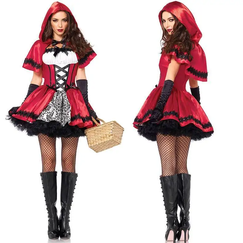Halloween Women's Costume Role Play Nightclub Queen Vampire Cosplay Red And Black With Cape Little Red Riding Hood Outfit
Halloween Women's Costume Role Play Nightclub Queen Vampire Cosplay Red And Black With Cape Little Red Riding Hood Outfit