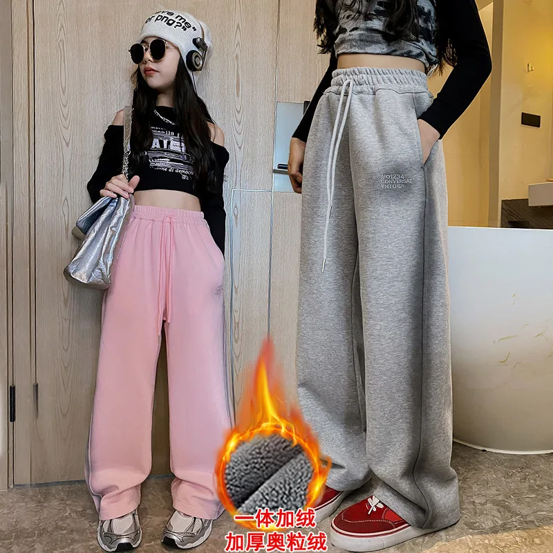 Зимние брюки для девочек, мягкие длинные брюки, теплая удобная школьная детская одежда, детские термоспортивные штаны на шнурке
Зимние брюки для девочек, мягкие длинные брюки, теплая удобная школьная детская одежда, детские термоспортивные штаны на шнурке