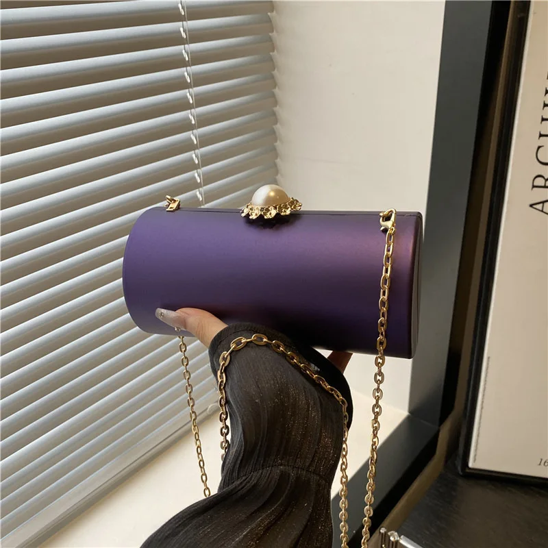 Fashion Women Purse and Handbag Bags Cylinder Mini Evening Bag Crossbody Shoulder Bag Women's Party Clutches Gold Box Clutch
Fashion Women Purse and Handbag Bags Cylinder Mini Evening Bag Crossbody Shoulder Bag Women's Party Clutches Gold Box Clutch