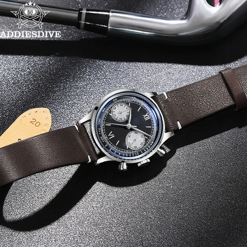 ADDIESDIVE Men Watch 38mm Retro Fashion Multifunctional Chronograph Leather Strap Quartz Watch 100m Waterproof Relojo Masculino
ADDIESDIVE Men Watch 38mm Retro Fashion Multifunctional Chronograph Leather Strap Quartz Watch 100m Waterproof Relojo Masculino