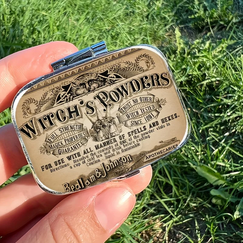1pc Retro Witch'S Square Pill Container, Small Pill Organizer, 2-Section Medicine Storage Box, Portable Household Medicine Holder, Ideal for Pockets, Bags, Travel, Unique Gift, for Halloween
1pc Retro Witch'S Square Pill Container, Small Pill Organizer, 2-Section Medicine Storage Box, Portable Household Medicine Holder, Ideal for Pockets, Bags, Travel, Unique Gift, for Halloween