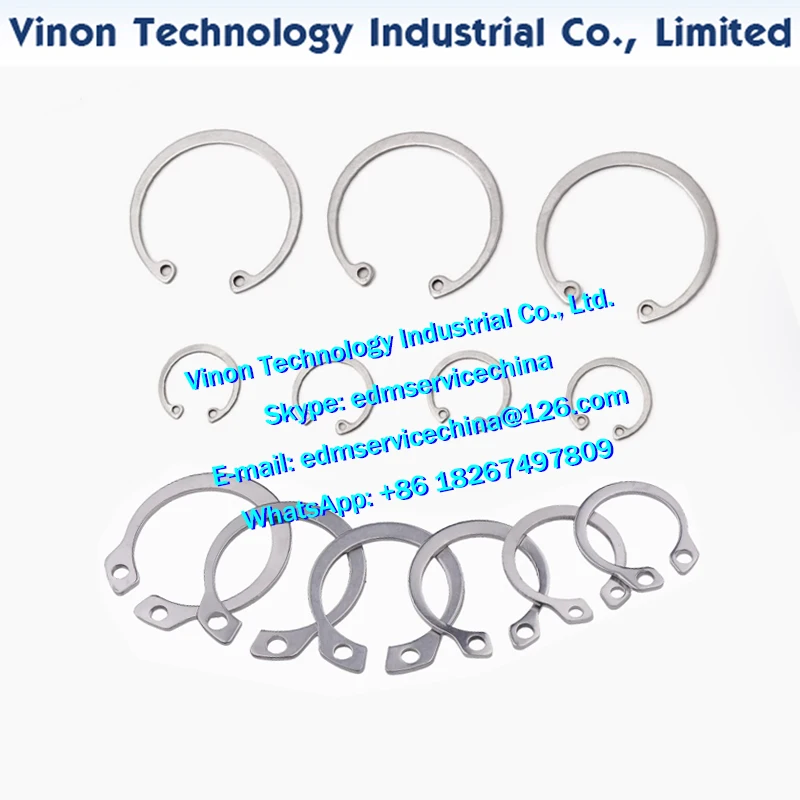 (2PCS each) EDM Circlips Robofil Retaining Ring 135005351,109227011,109227020,109227018,109227218,209227218,109225225,109227215
(2PCS each) EDM Circlips Robofil Retaining Ring 135005351,109227011,109227020,109227018,109227218,209227218,109225225,109227215