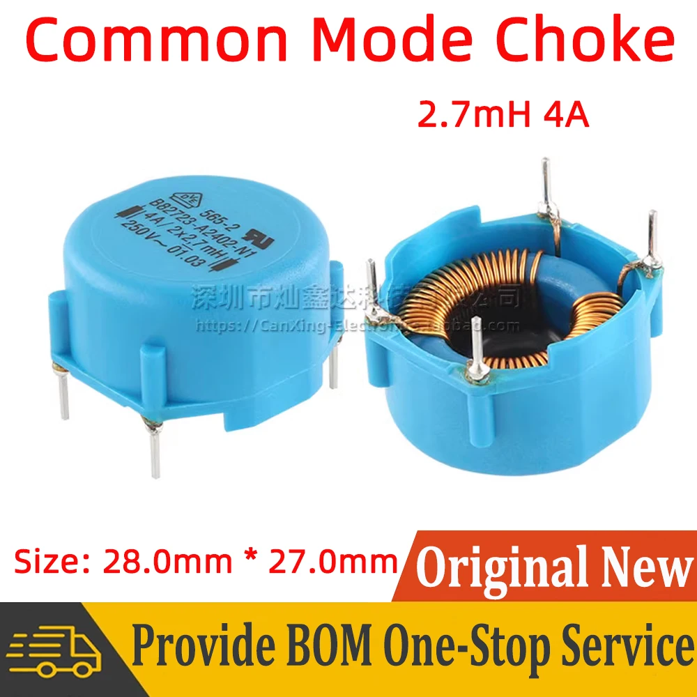 B82723A2402N001 Common Mode Inductor Coil Inductance 2.7mH 4A Switching Power Supply Noise Supression Filter B82723A2402N1 
B82723A2402N001 Common Mode Inductor Coil Inductance 2.7mH 4A Switching Power Supply Noise Supression Filter B82723A2402N1