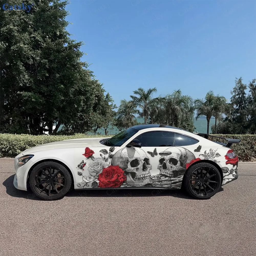 2pcs Vine Leaf Accent Twin Skulls Car Side Wraps, Self-Adhesive PVC Waterproof & Scratch-Resistant Stickers, Car Accessory Gift
2pcs Vine Leaf Accent Twin Skulls Car Side Wraps, Self-Adhesive PVC Waterproof & Scratch-Resistant Stickers, Car Accessory Gift