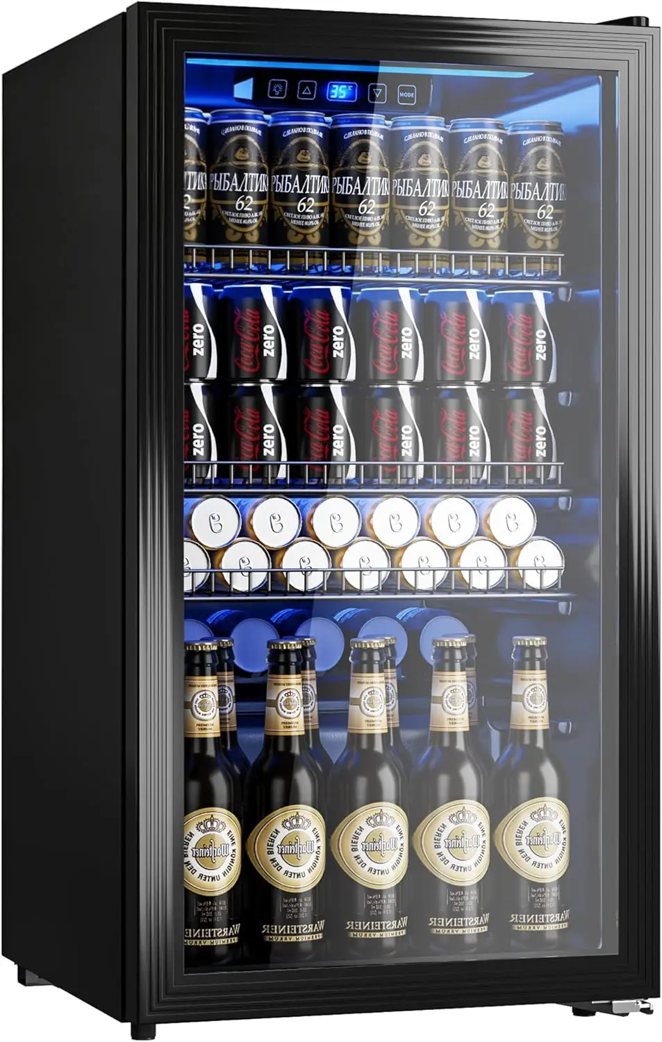 Beverage Refrigerator Cooler-130 Cans Freestanding Mini Fridge Cooler with Glass Door, Adjustable Shelves & Digital
Beverage Refrigerator Cooler-130 Cans Freestanding Mini Fridge Cooler with Glass Door, Adjustable Shelves & Digital