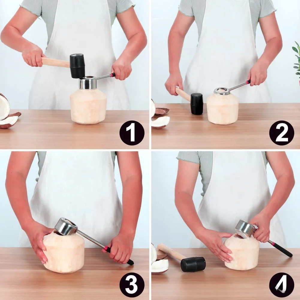 Домашняя кухня, открывалка для кокосов, инструмент для растрескивания кокосов, универсальный инструмент для питья или приготовления пищи, эргономичная ручка, низкоэффективное открытие
Домашняя кухня, открывалка для кокосов, инструмент для растрескивания кокосов, универсальный инструмент для питья или приготовления пищи, эргономичная ручка, низкоэффективное открытие