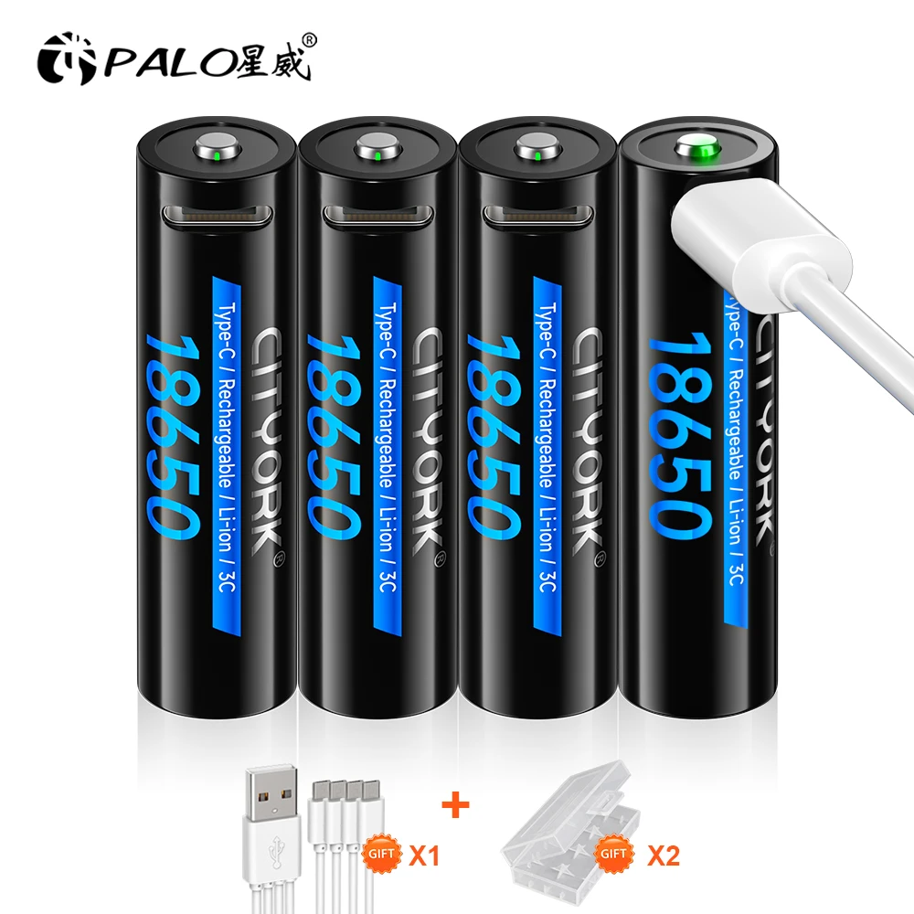 18650 Battery USB Type-C 18650 3.7V 3400mAh USB Rechargeable Li-ion Battery for Flashlight Electric Mobile phone Toy Battery
18650 Battery USB Type-C 18650 3.7V 3400mAh USB Rechargeable Li-ion Battery for Flashlight Electric Mobile phone Toy Battery
