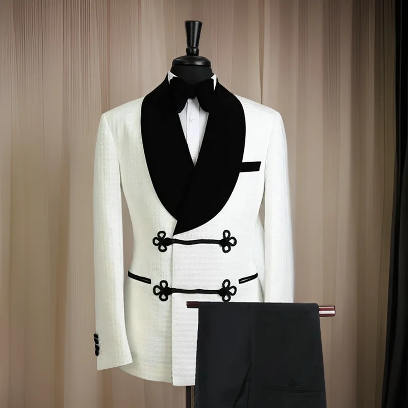 Double Breasted Men's Suits with Mandarin Buttons 2 Pcs Groom Tuxedo Terno Custom Made Velvet Suit (Jacket + Pants) 2024
Double Breasted Men's Suits with Mandarin Buttons 2 Pcs Groom Tuxedo Terno Custom Made Velvet Suit (Jacket + Pants) 2024