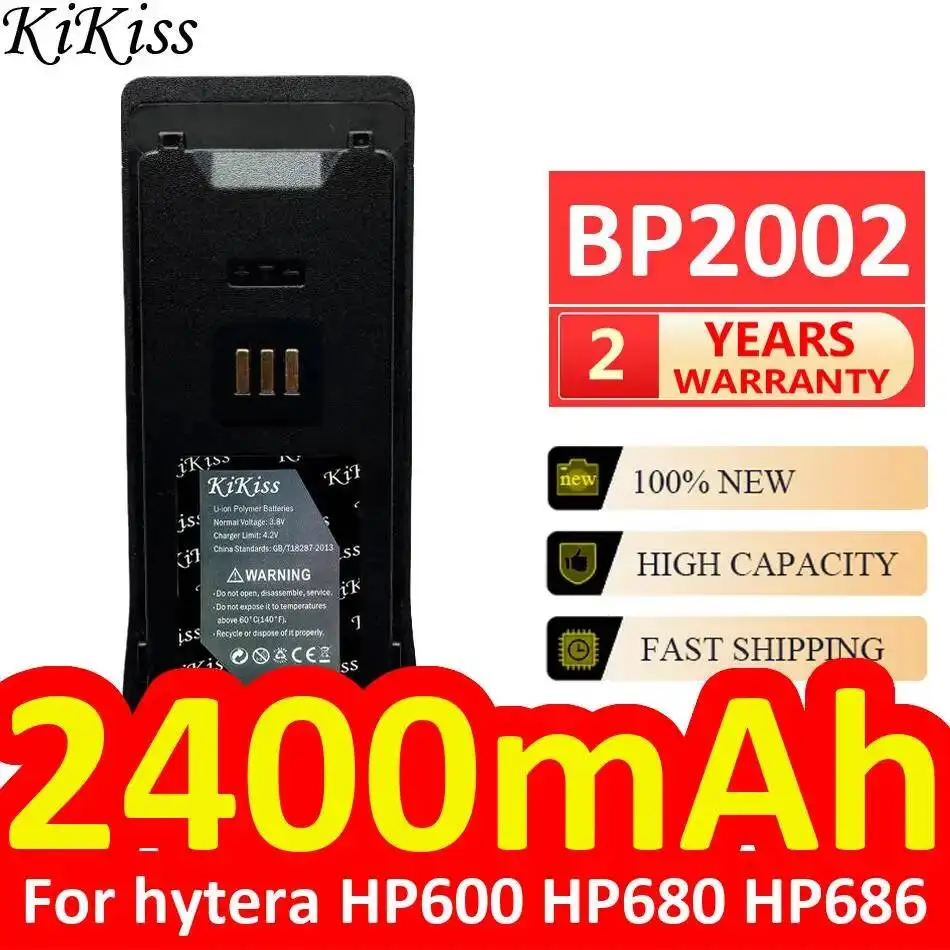 2400mAh Walkie Talkie Battery BP2002 Reliable Power Supply Fast Charging For Hytera HP600 HP680 HP686
2400mAh Walkie Talkie Battery BP2002 Reliable Power Supply Fast Charging For Hytera HP600 HP680 HP686
