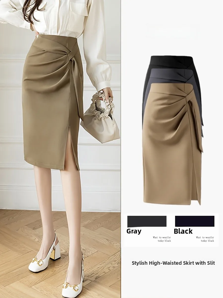 High Waist Side Slit f Body Skirt Women's Spring Autumn New Sle Pleated Straight Tube Slimming One Step Skirt
High Waist Side Slit f Body Skirt Women's Spring Autumn New Sle Pleated Straight Tube Slimming One Step Skirt