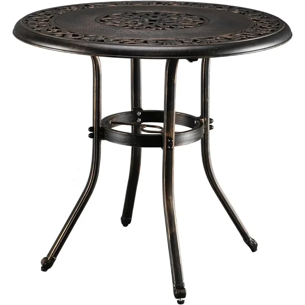 32" Outdoor Dining Table, Round Patio DiningTable with Umbrella Hole, Cast Aluminum Outdoor Bistro Table Outdoor Furnitur Garden
32" Outdoor Dining Table, Round Patio DiningTable with Umbrella Hole, Cast Aluminum Outdoor Bistro Table Outdoor Furnitur Garden