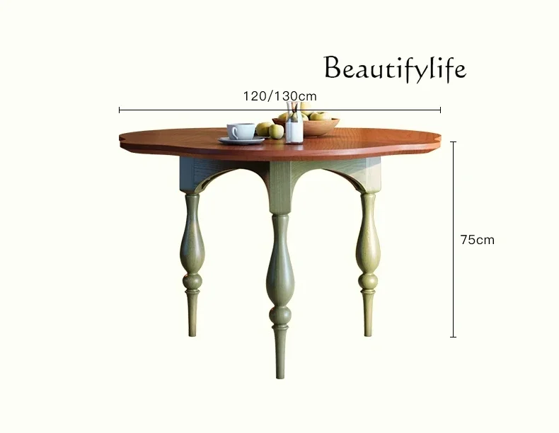 N French medieval solid wood dining table household ash wood simple round dining table
N French medieval solid wood dining table household ash wood simple round dining table