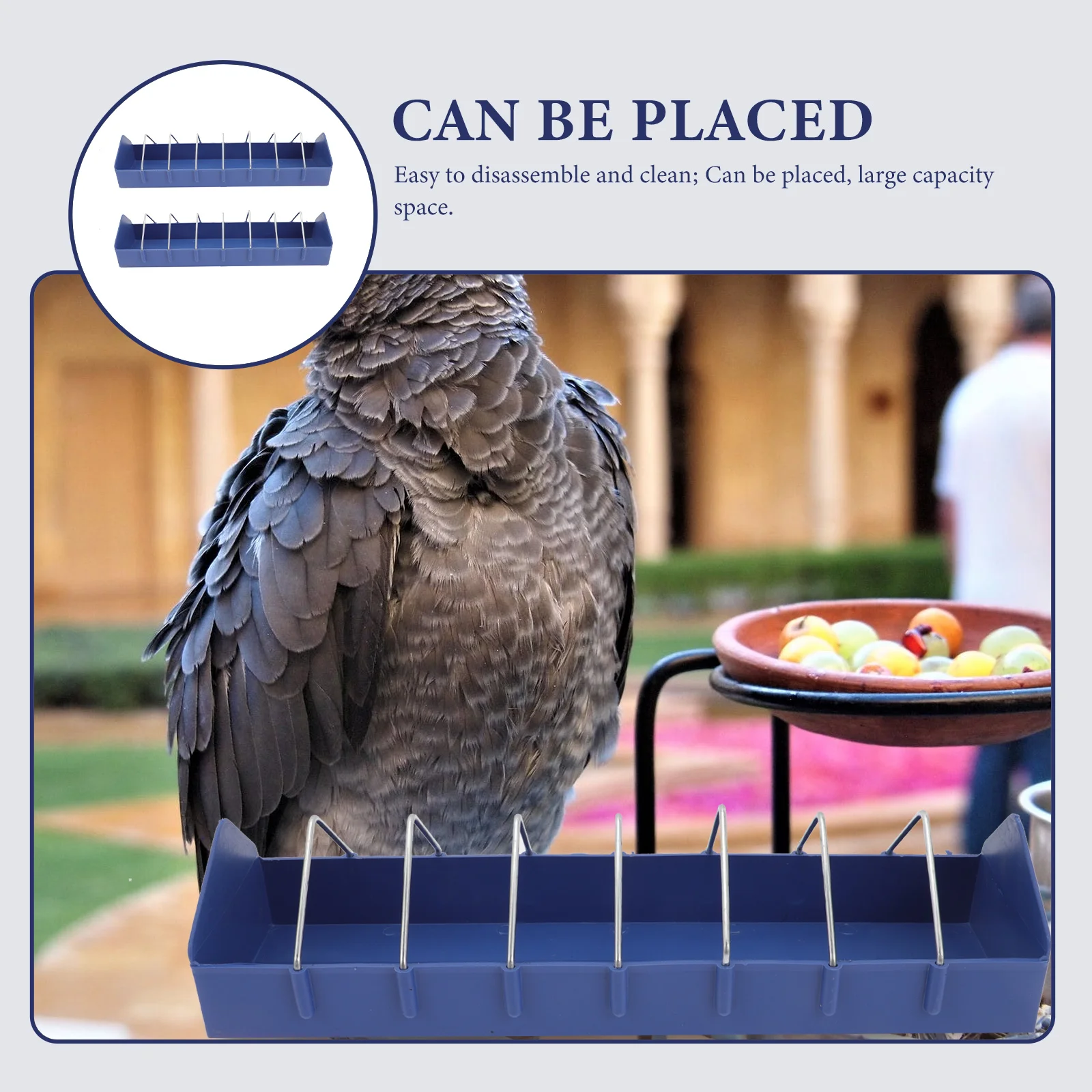 2 Pcs Anti-splitting Food Box Premium PP Lightweight Clean Feeder Trough Cage Bird Feeders Outdoors Tray Container Bowls Window 
2 Pcs Anti-splitting Food Box Premium PP Lightweight Clean Feeder Trough Cage Bird Feeders Outdoors Tray Container Bowls Window