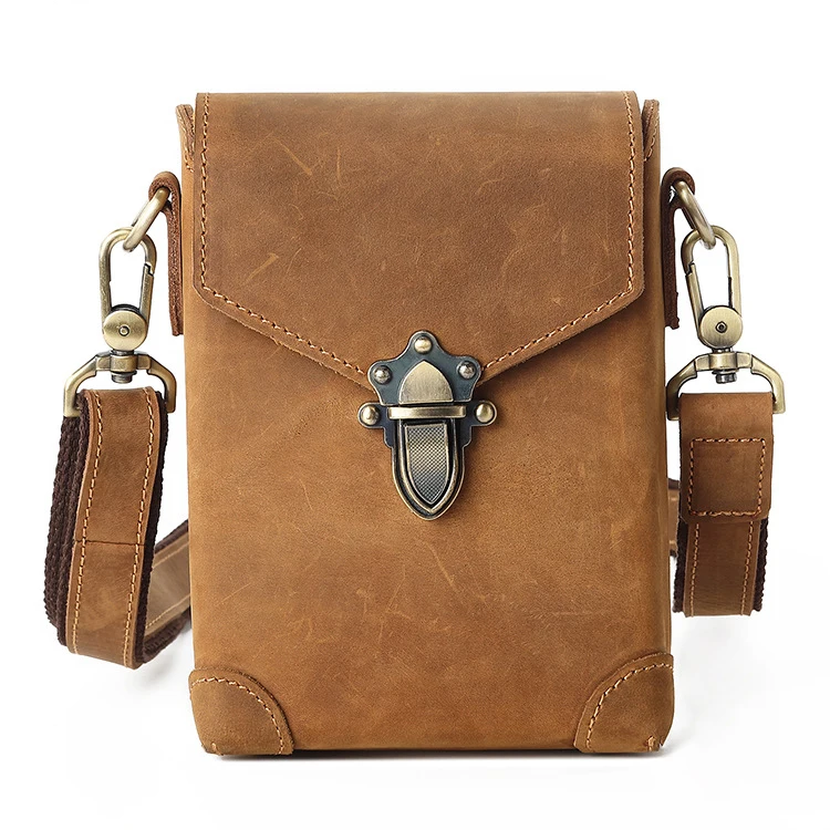 New Fashion Mens Leather Shoulder Bag Crazy Horse Leather Crossbody Bag Phone Belt Pouch with Shoulder Strap Waist Bag Crossbody
New Fashion Mens Leather Shoulder Bag Crazy Horse Leather Crossbody Bag Phone Belt Pouch with Shoulder Strap Waist Bag Crossbody