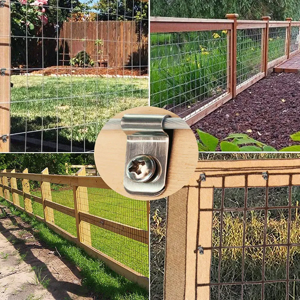 100 set Stainless Steel Wire Clips Fence Accessories for Wood Metal Garden Pet Cage Rustproof Connection
100 set Stainless Steel Wire Clips Fence Accessories for Wood Metal Garden Pet Cage Rustproof Connection