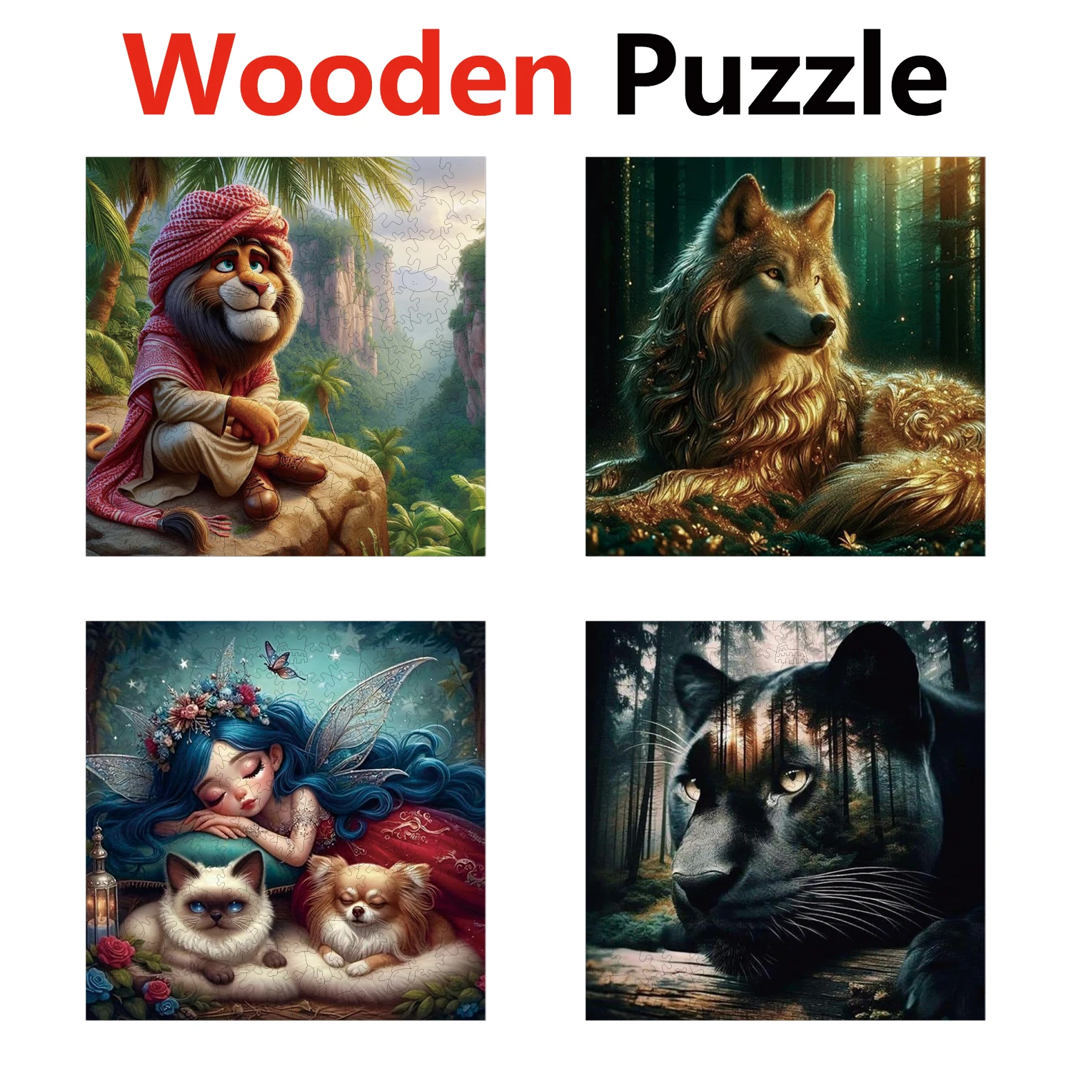 Lion Wolf Fairy Beauty Animal Puzzles High Quality Jigsaw Puzzle Wooden Puzzle Best Christmas Gift
Lion Wolf Fairy Beauty Animal Puzzles High Quality Jigsaw Puzzle Wooden Puzzle Best Christmas Gift