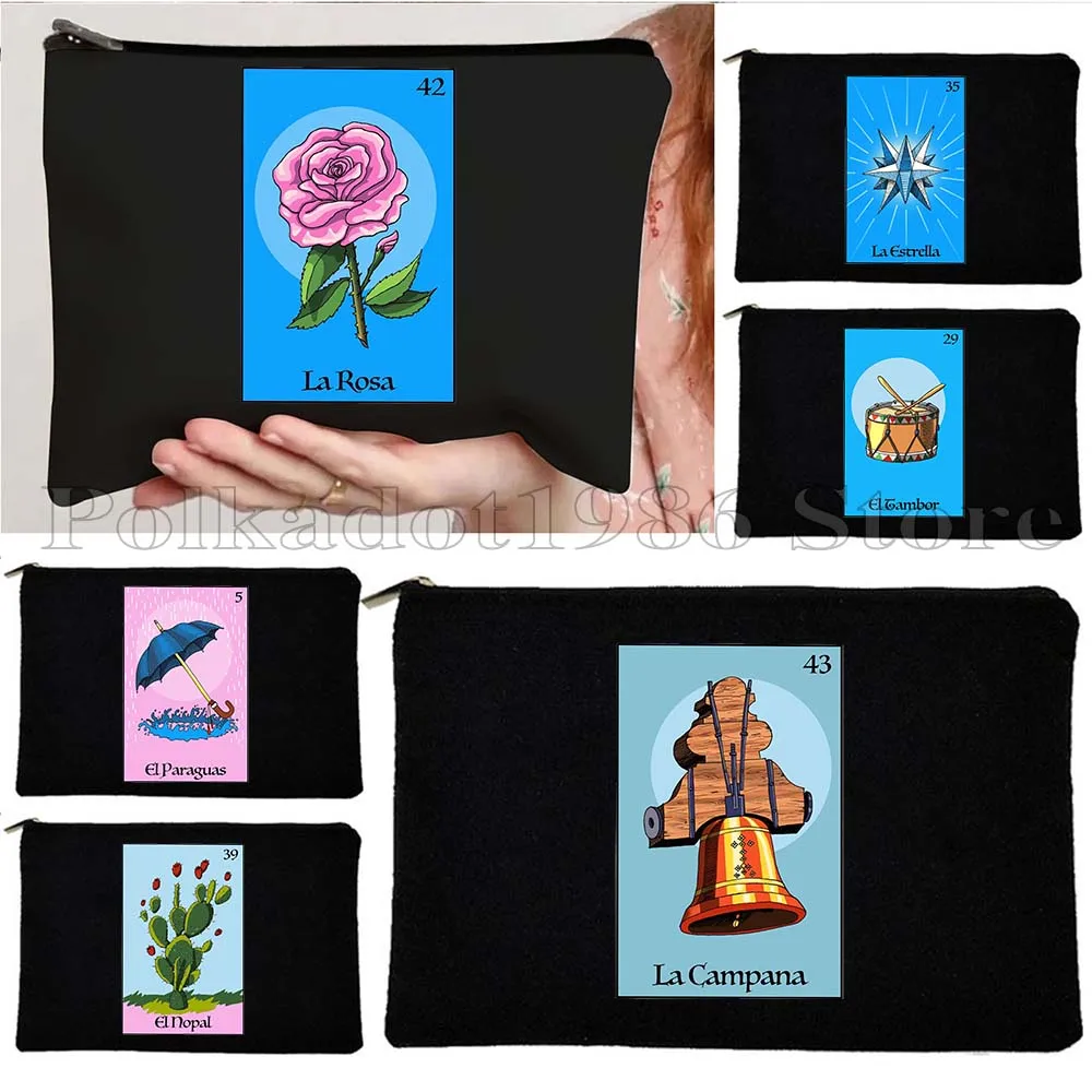 The Heart Aztec Star Umbrella Watermelon ROSA Mexican Loteria Bingo Card Art Cosmetic Makeup Bag Cute Gifts Pencil Case Pouch
The Heart Aztec Star Umbrella Watermelon ROSA Mexican Loteria Bingo Card Art Cosmetic Makeup Bag Cute Gifts Pencil Case Pouch