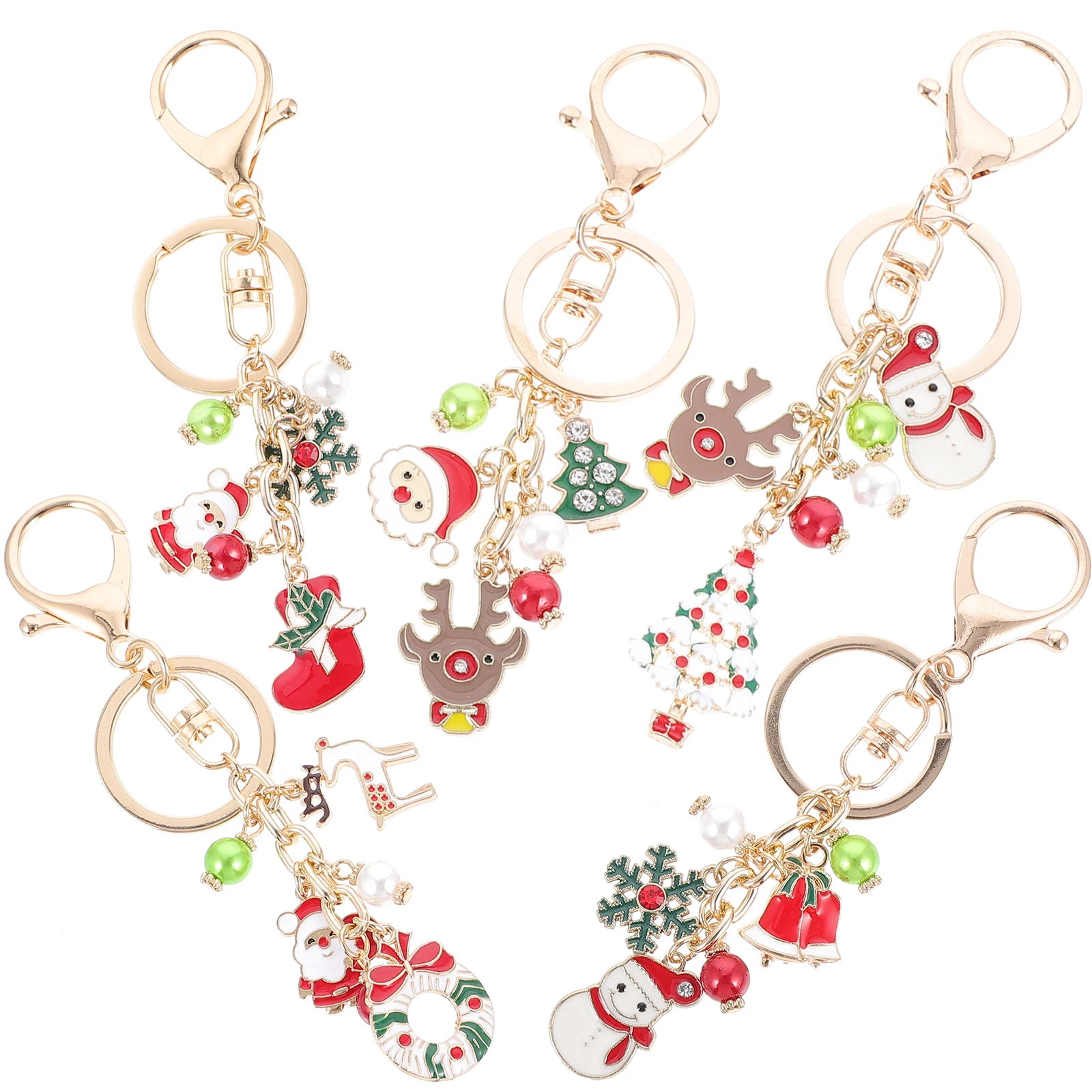 5pcs Chain Pendant Holiday Keychains Rings Cartoon Christmas Snowman Elk Decor Durable Christmas Key Ring Premium Material
5pcs Chain Pendant Holiday Keychains Rings Cartoon Christmas Snowman Elk Decor Durable Christmas Key Ring Premium Material