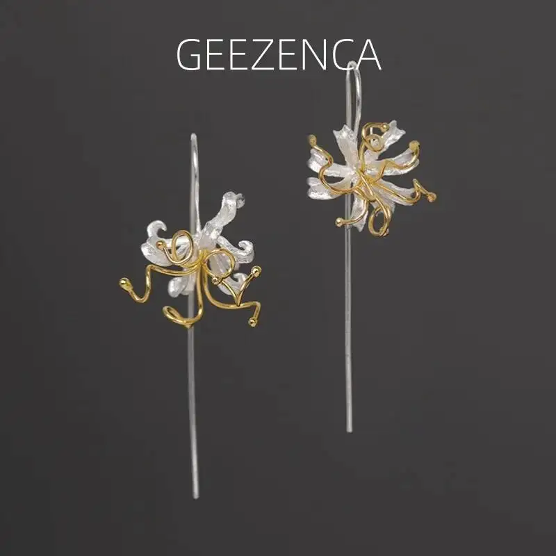 Серьги GEEZENCA из настоящего серебра 925 пробы, двухцветные, с 3D-цветами, для женщин, дизайнерские, модные, изящные, уникальные, в виде гвоздиков, подарок для вечеринки
Серьги GEEZENCA из настоящего серебра 925 пробы, двухцветные, с 3D-цветами, для женщин, дизайнерские, модные, изящные, уникальные, в виде гвоздиков, подарок для вечеринки
