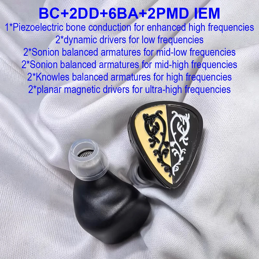Гибридные внутриканальные наушники IEM с 22 драйверами (BC+2DD+6BA+2PMD), флагманские Hi-Fi наушники с проводным подключением 2pin для аудиофилов
Гибридные внутриканальные наушники IEM с 22 драйверами (BC+2DD+6BA+2PMD), флагманские Hi-Fi наушники с проводным подключением 2pin для аудиофилов