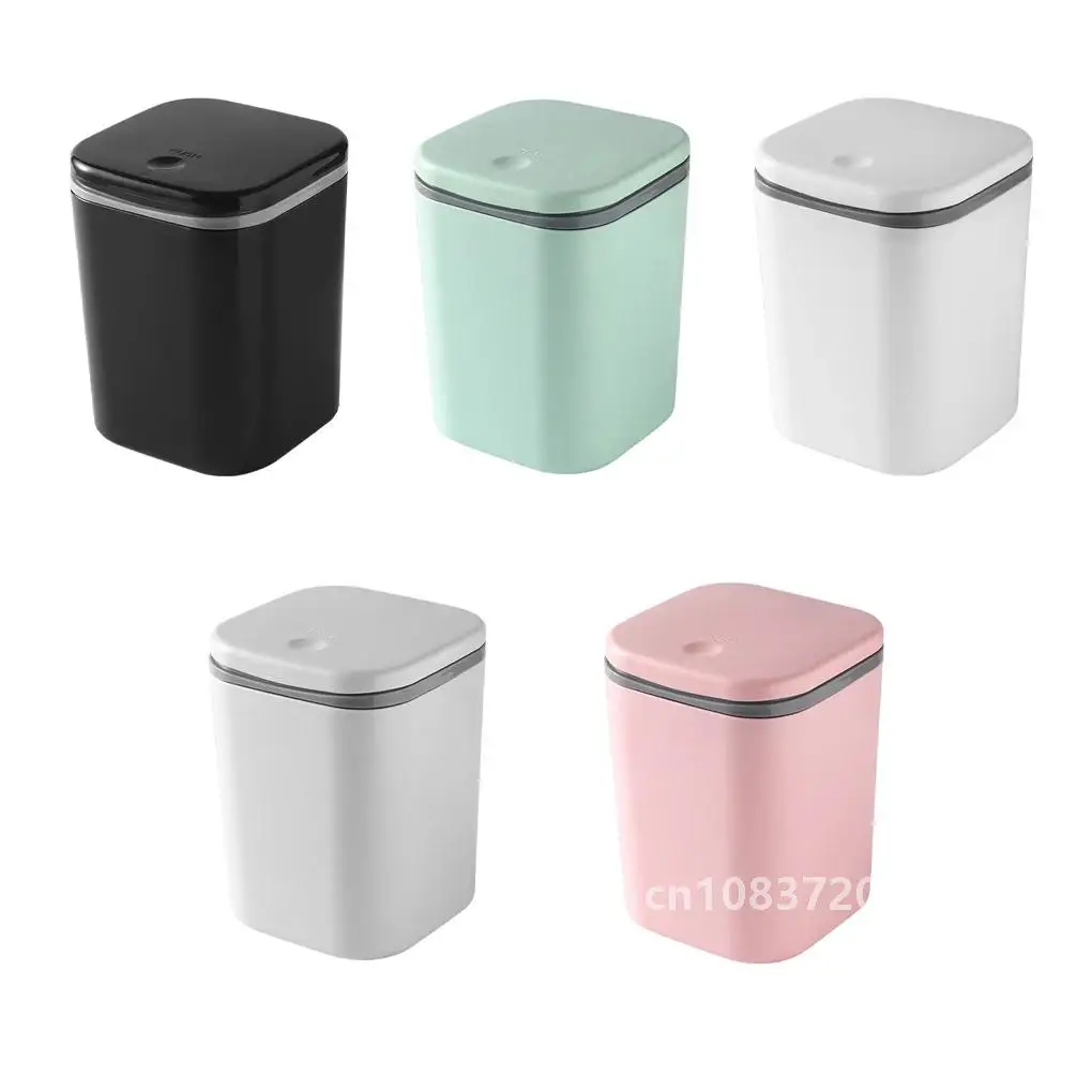 PP Trash Waste Can Solid Color Square Odorless Replacement Home Office Desktop Dust Bin Container with Lid Grey
PP Trash Waste Can Solid Color Square Odorless Replacement Home Office Desktop Dust Bin Container with Lid Grey