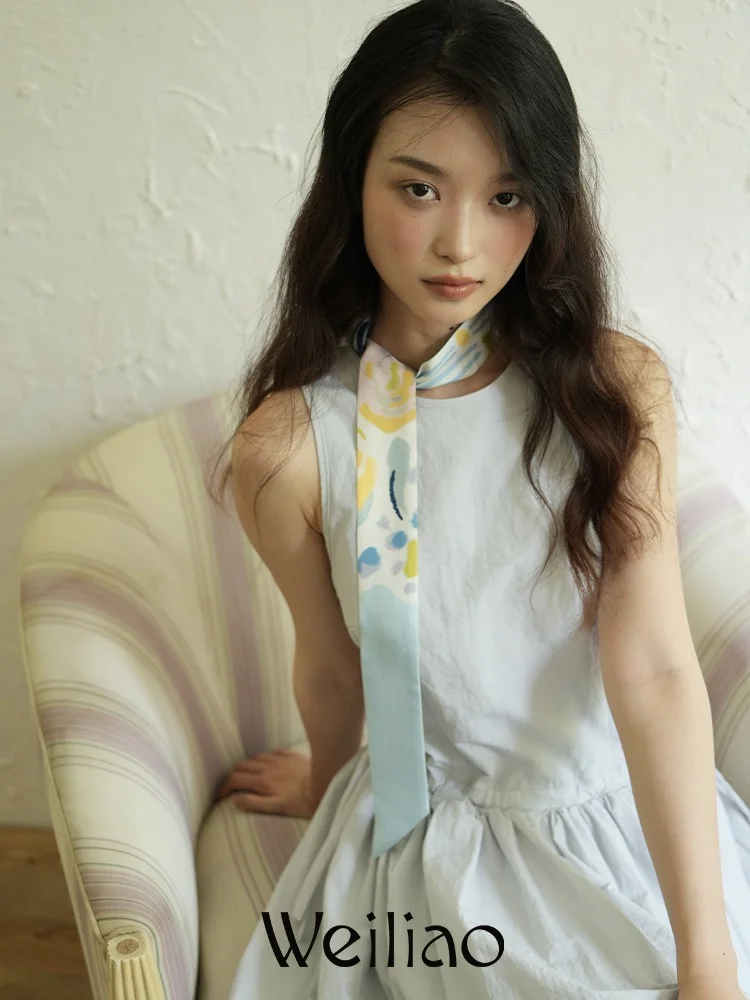 Weiliao Original Oil Painting Style Silk Scarf Baby Blue Cream Yellow Floral Design Spring Autumn Women's Fashion Acces...
Weiliao Original Oil Painting Style Silk Scarf Baby Blue Cream Yellow Floral Design Spring Autumn Women's Fashion Acces...