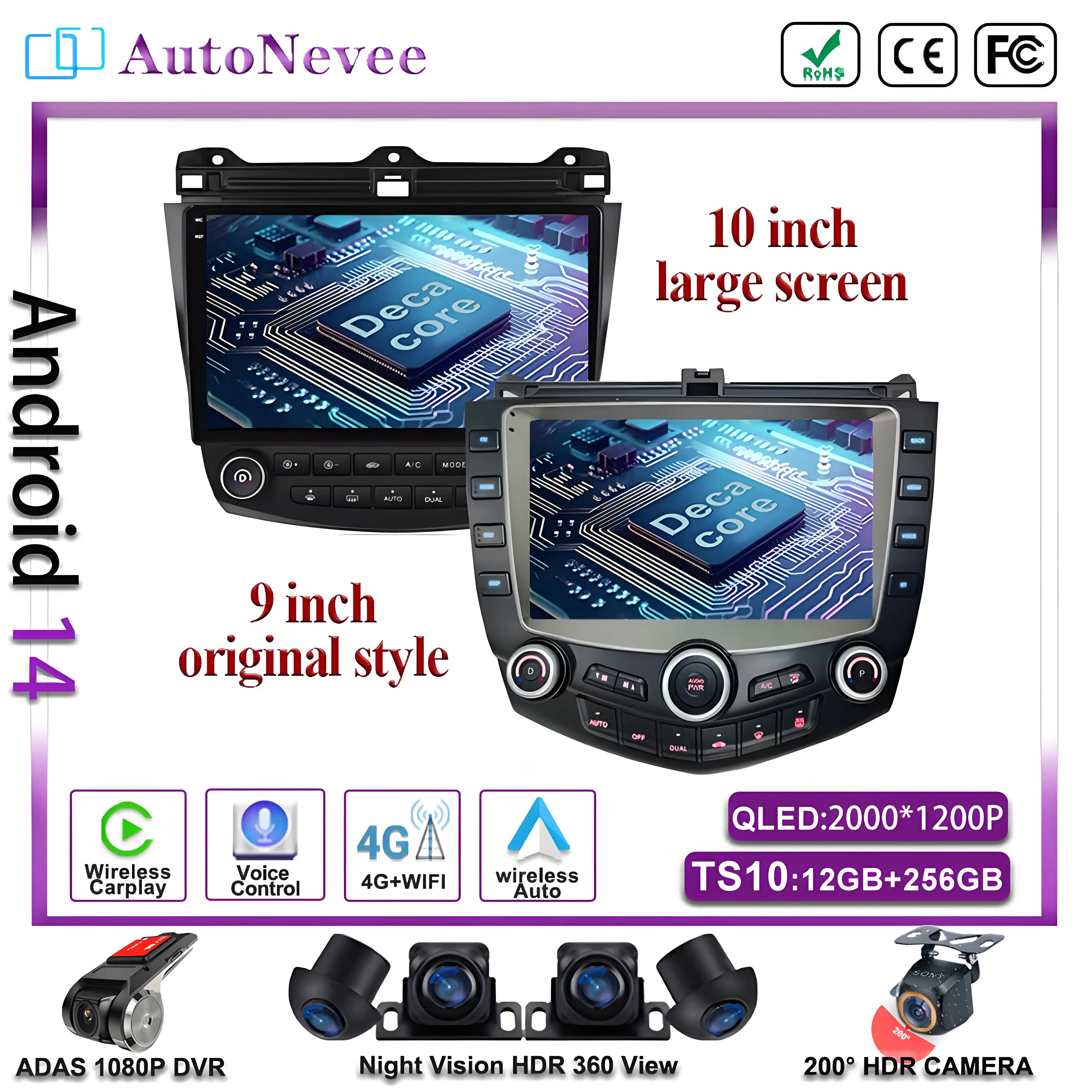 DVD NO 2DIN Android 14 For Honda Accord 7 CM 2003-2008 Car Stereo Autoradio Multimedia Player Radio GPS Navigation Carplay QLED
DVD NO 2DIN Android 14 For Honda Accord 7 CM 2003-2008 Car Stereo Autoradio Multimedia Player Radio GPS Navigation Carplay QLED