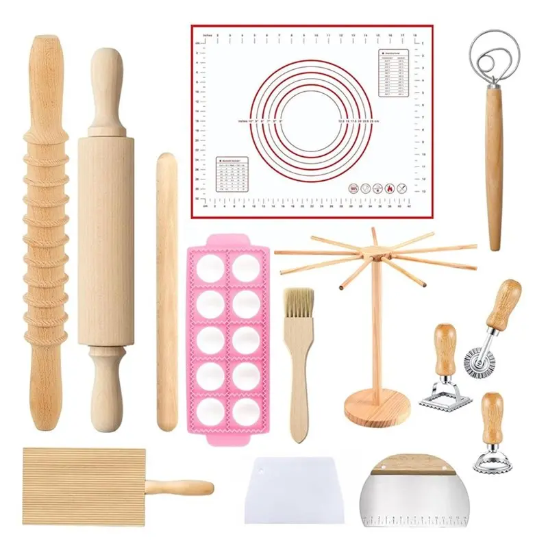 B08B-Pasta Making Accessories 14 PCS Pasta Making Tools Set Homemade Noodle Ravioli Cutter Kit
B08B-Pasta Making Accessories 14 PCS Pasta Making Tools Set Homemade Noodle Ravioli Cutter Kit