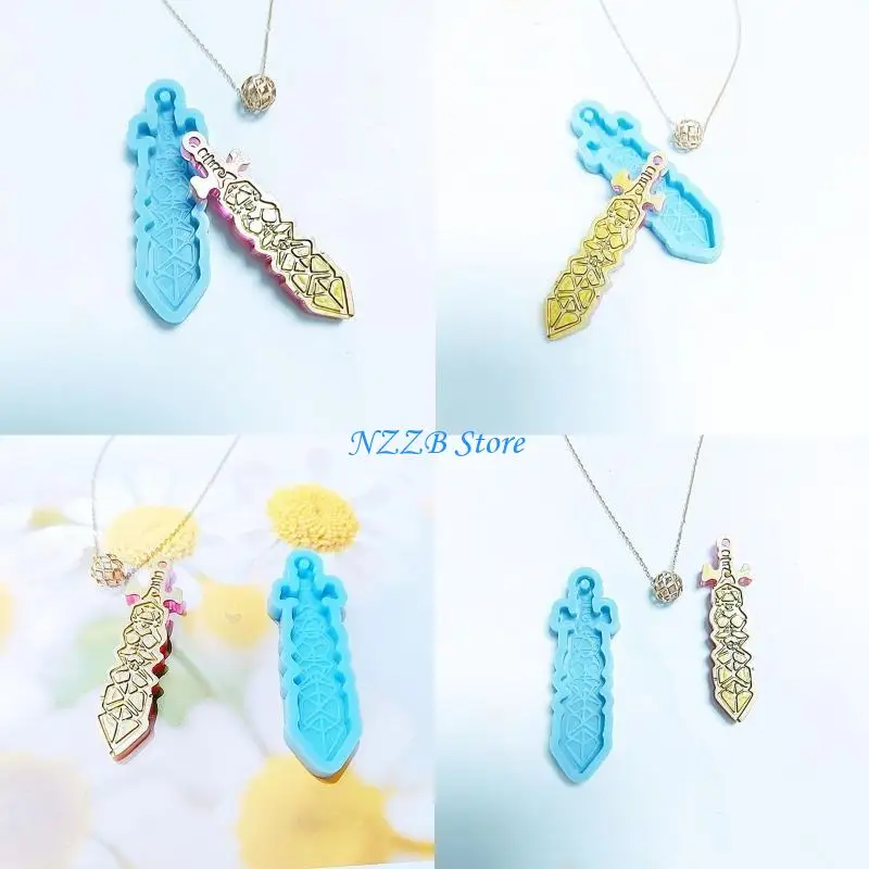 T21F Shiny Silicone Resin Molds Sword Ornament Mold DIY Keychain Pendant Jewelry Epoxy Resin Crafting Molds
T21F Shiny Silicone Resin Molds Sword Ornament Mold DIY Keychain Pendant Jewelry Epoxy Resin Crafting Molds