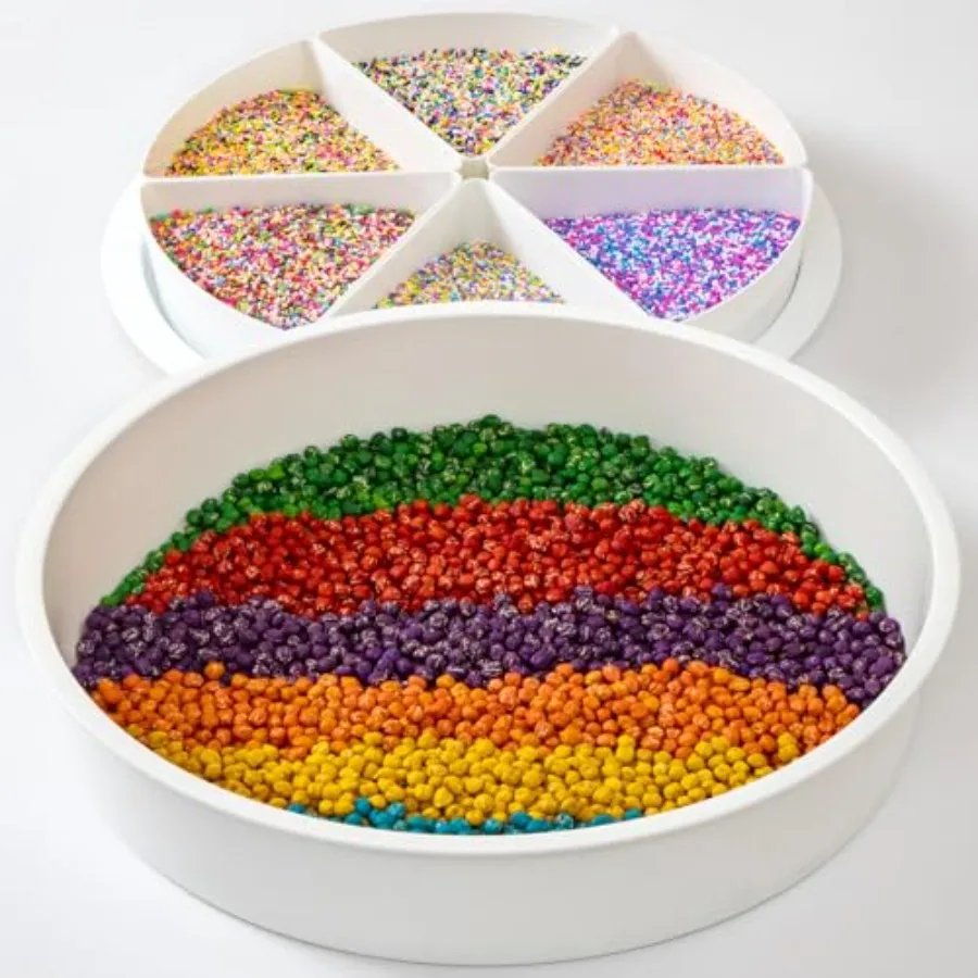 Round Sensory Bin with Lid Large 16.9" Sealable 6 Removable Storage Dividers Sensory Tray for Toddler Play and Educational Acti
Round Sensory Bin with Lid Large 16.9" Sealable 6 Removable Storage Dividers Sensory Tray for Toddler Play and Educational Acti