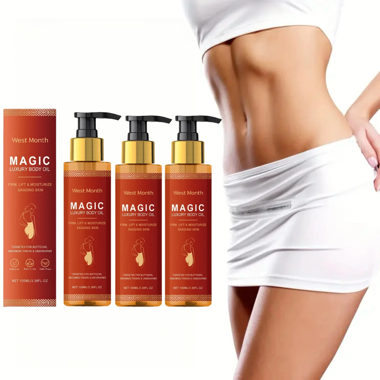 4pcs Firming Body Oil Moisturizing Skin Care for Dry Skin Silky Smooth Nourishing Hydrating Non-Greasy Body Treatment
4pcs Firming Body Oil Moisturizing Skin Care for Dry Skin Silky Smooth Nourishing Hydrating Non-Greasy Body Treatment