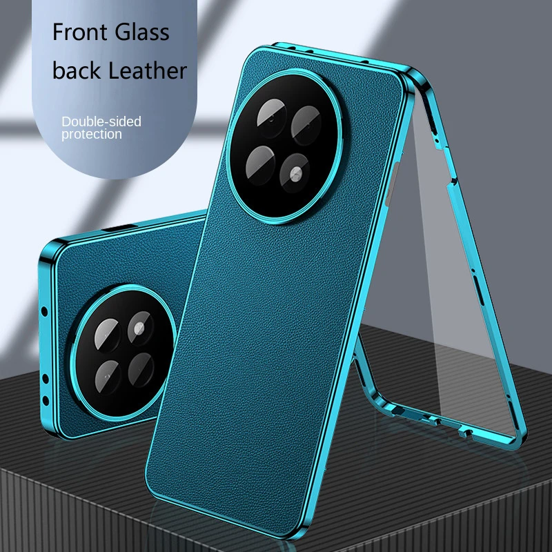 For OnePlus 13S 12 11 15R PU Leather Back Metal Magnetic Phone Case Tempered Glass Cover Cases Double Sided Full Lens Protection
For OnePlus 13S 12 11 15R PU Leather Back Metal Magnetic Phone Case Tempered Glass Cover Cases Double Sided Full Lens Protection