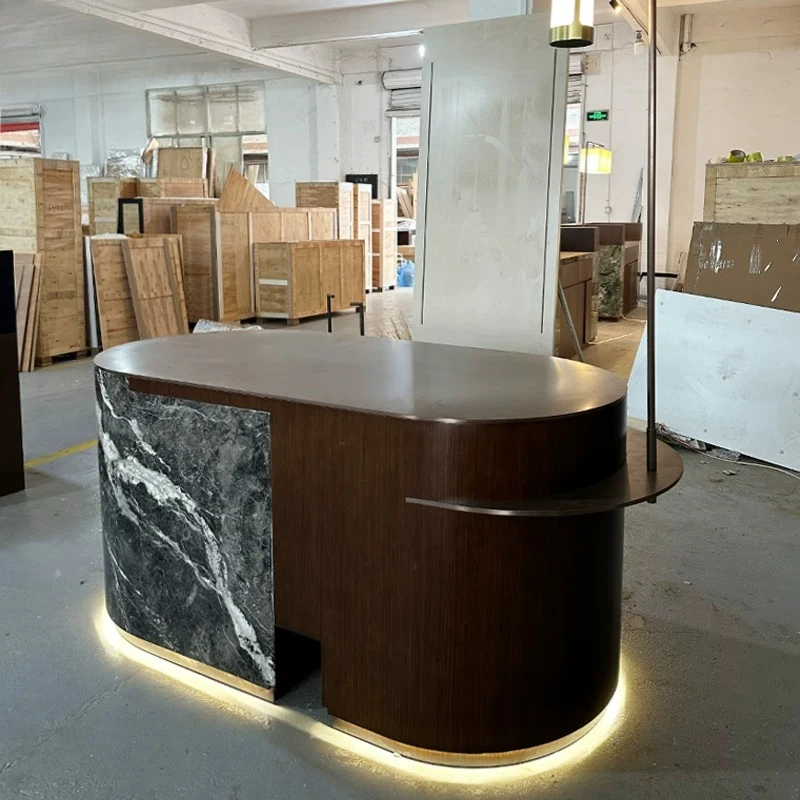 Painting front desk reception desk company front desk simple modern checkout page special-shaped bar
Painting front desk reception desk company front desk simple modern checkout page special-shaped bar