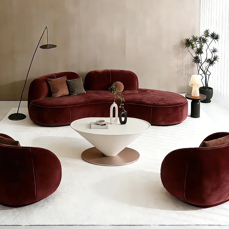 Modern Minimalist Curved Sofa Nordic High-end Clothing Store Beauty Salon Front Desk Lounge Reception Sofa Office Furniture FYOS
Modern Minimalist Curved Sofa Nordic High-end Clothing Store Beauty Salon Front Desk Lounge Reception Sofa Office Furniture FYOS